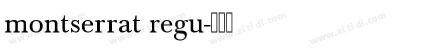 montserrat regu字体转换